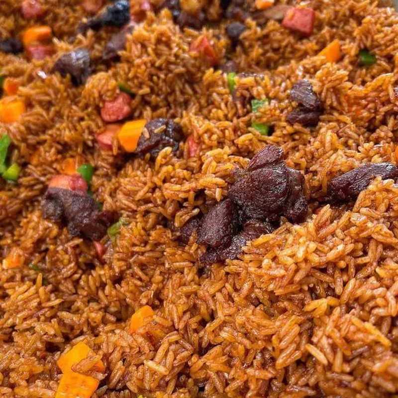 Jellof Rice & Goat Meat